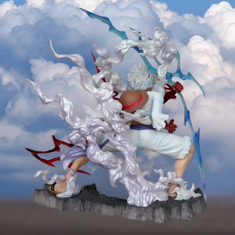 One Piece Sun God Five Gear Nika Lightning Luffy Anime Figure Model Statue