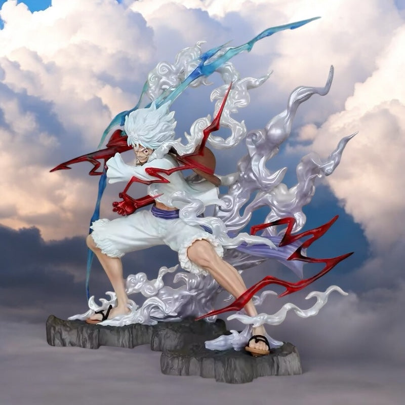 One Piece Sun God Five Gear Nika Lightning Luffy Anime Figure Model Statue