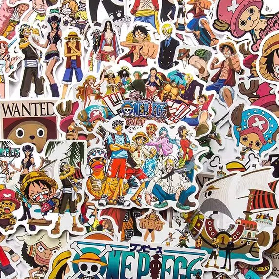 OP Japan Random Sticker Lot - 50pcs - Anime Luffy OP - 2 inch Size