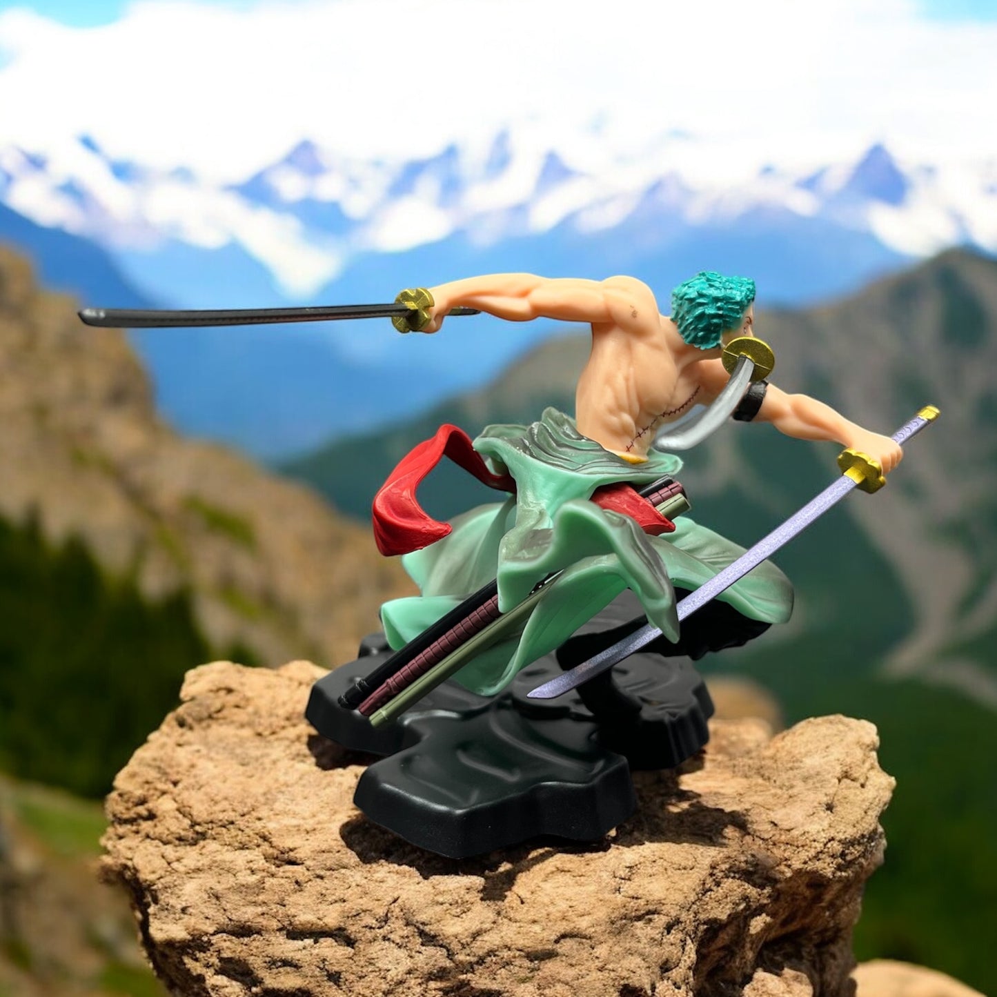 One Piece Roronoa Zoro 3-Blade Anime Figure Model Statue