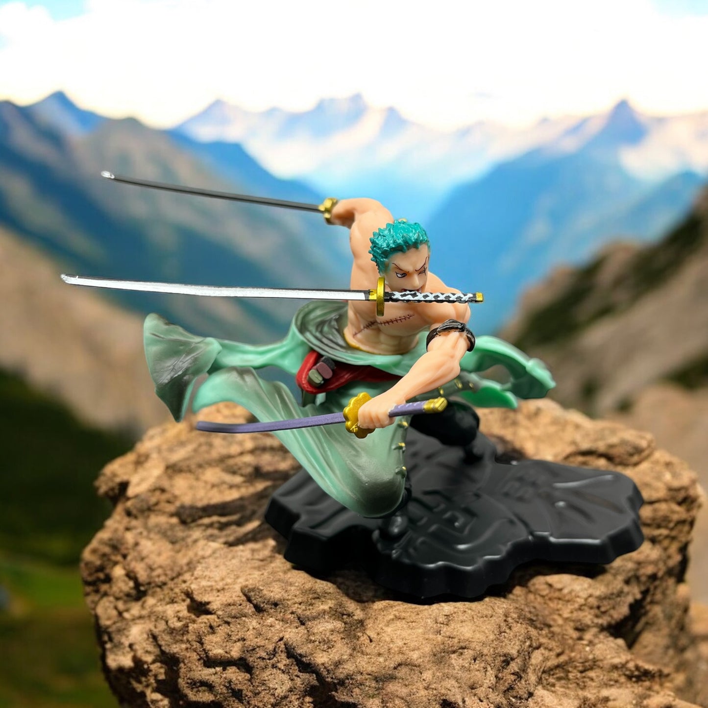 One Piece Roronoa Zoro 3-Blade Anime Figure Model Statue