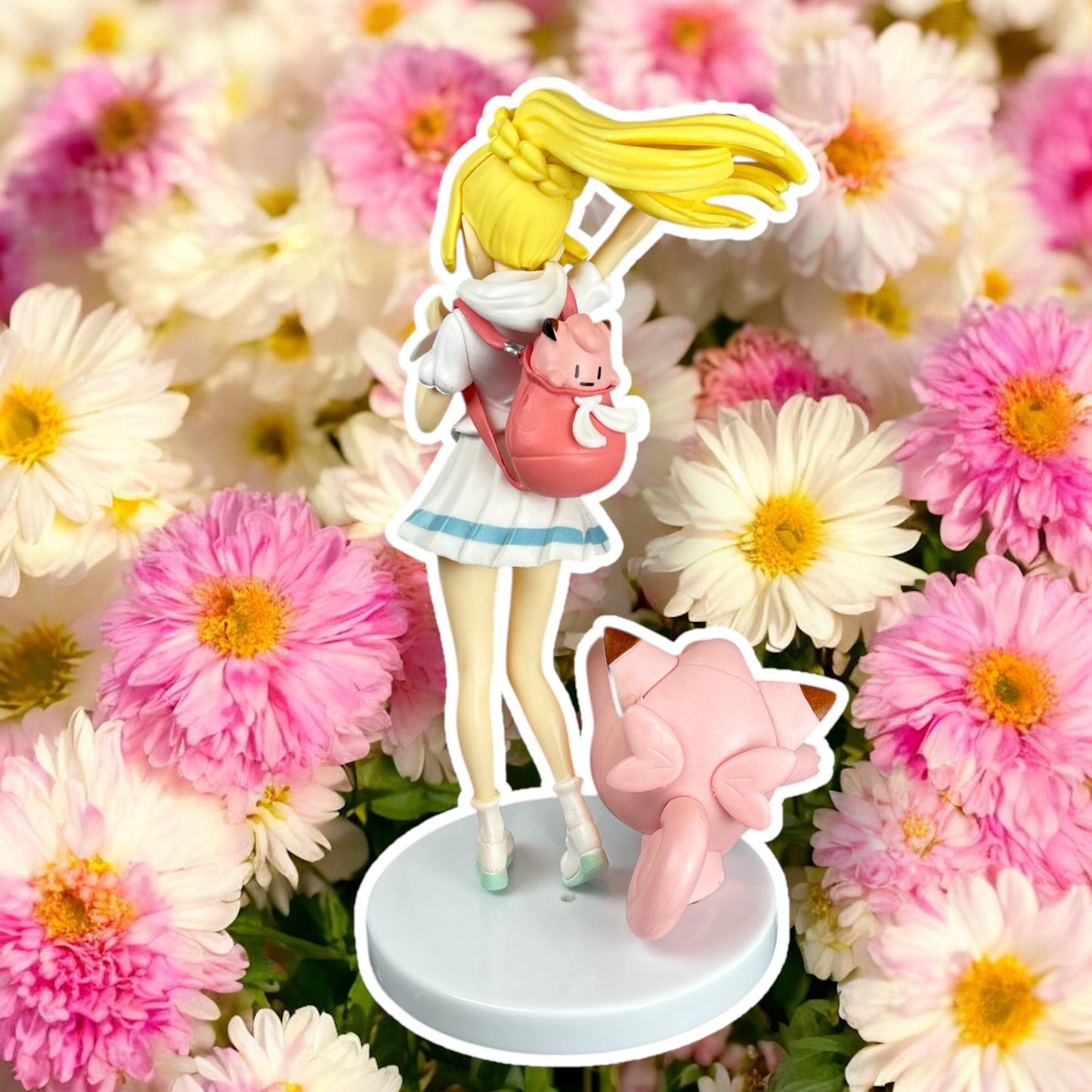 Lillie & Clefairy Anime Figure Model Display Statue Trainer Ex - 7 inches