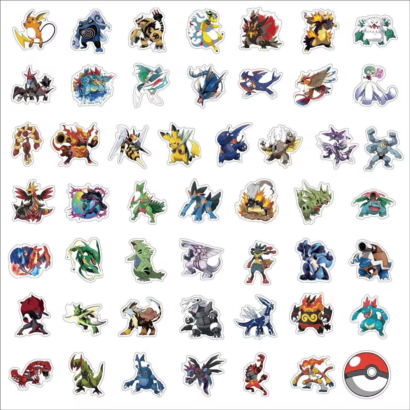 Mega Evolution Edition x50 Sticker Lot - Stylized - Random - Glossy