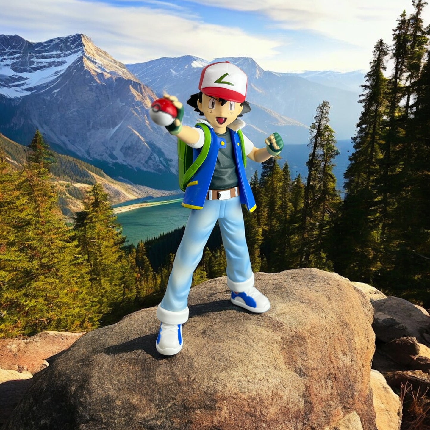 Ash Ketchum Collectible Display Anime Model Figure 5in - Trainer