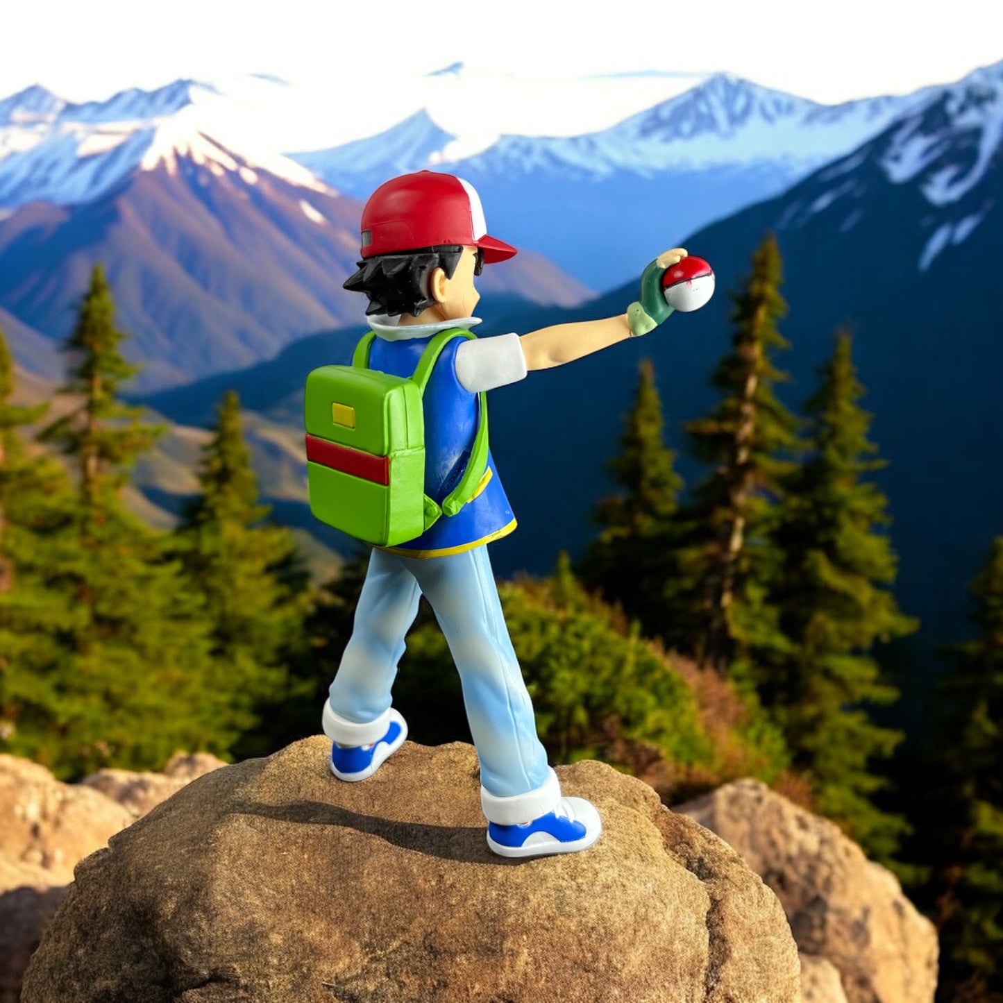 Ash Ketchum Collectible Display Anime Model Figure 5in - Trainer