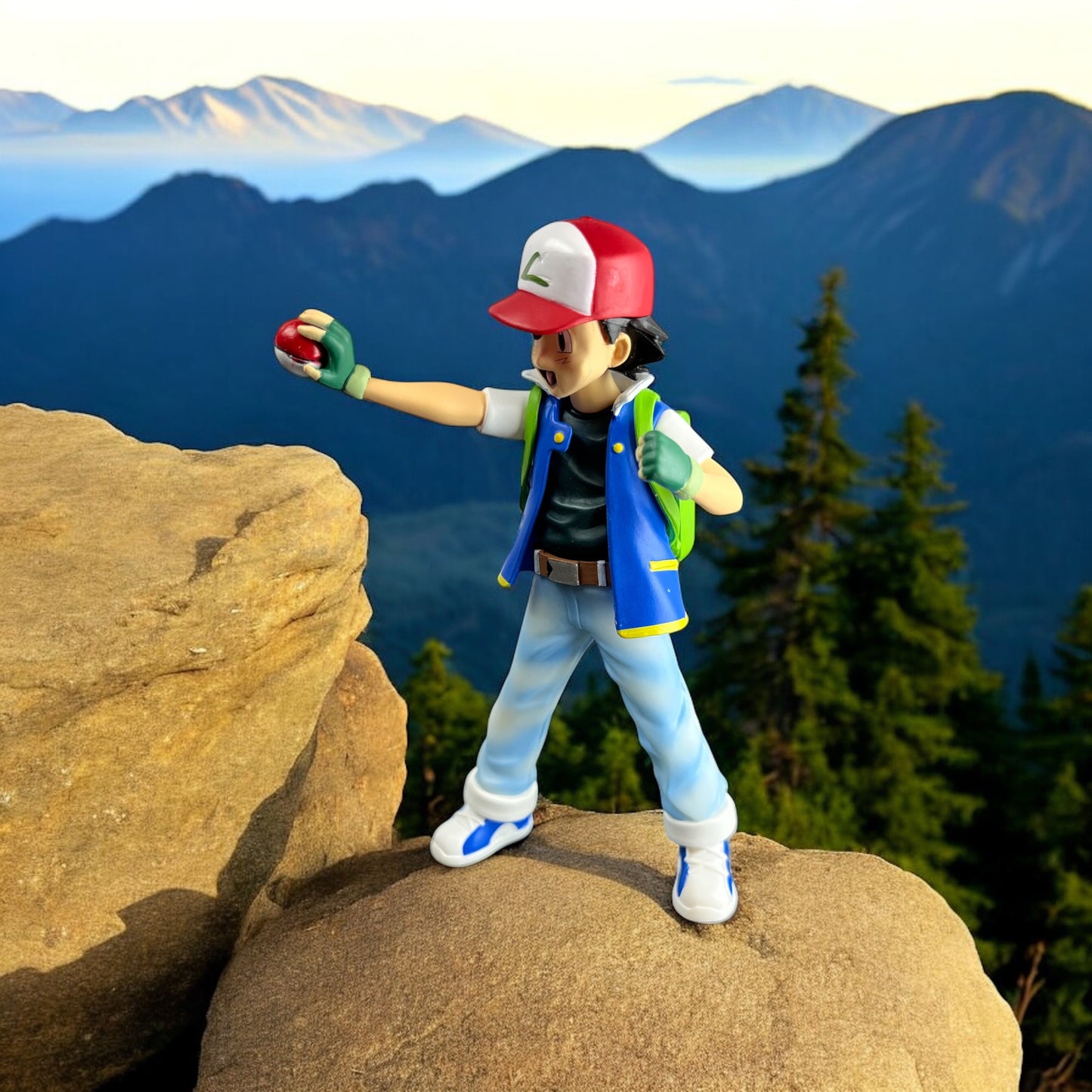 Ash Ketchum Collectible Display Anime Model Figure 5in - Trainer