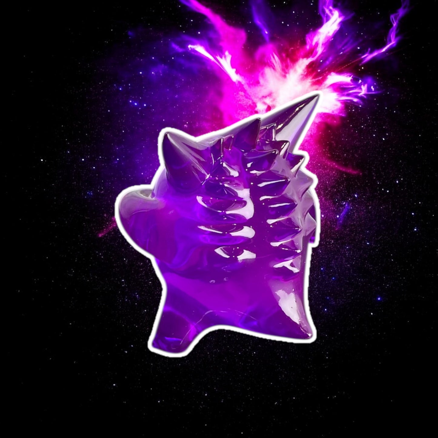 Gengar Glass Resin Translucent Collectible Display Statue 9cm