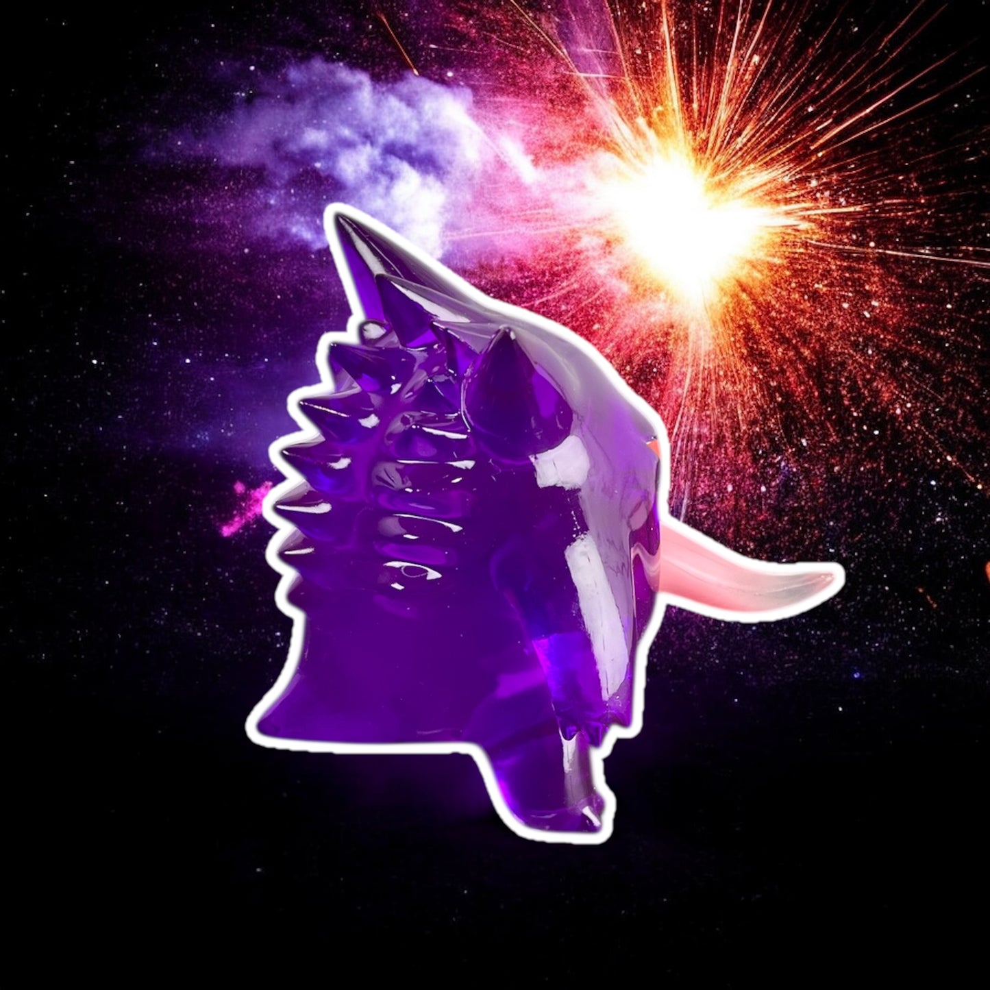 Gengar Glass Resin Translucent Collectible Display Statue 9cm