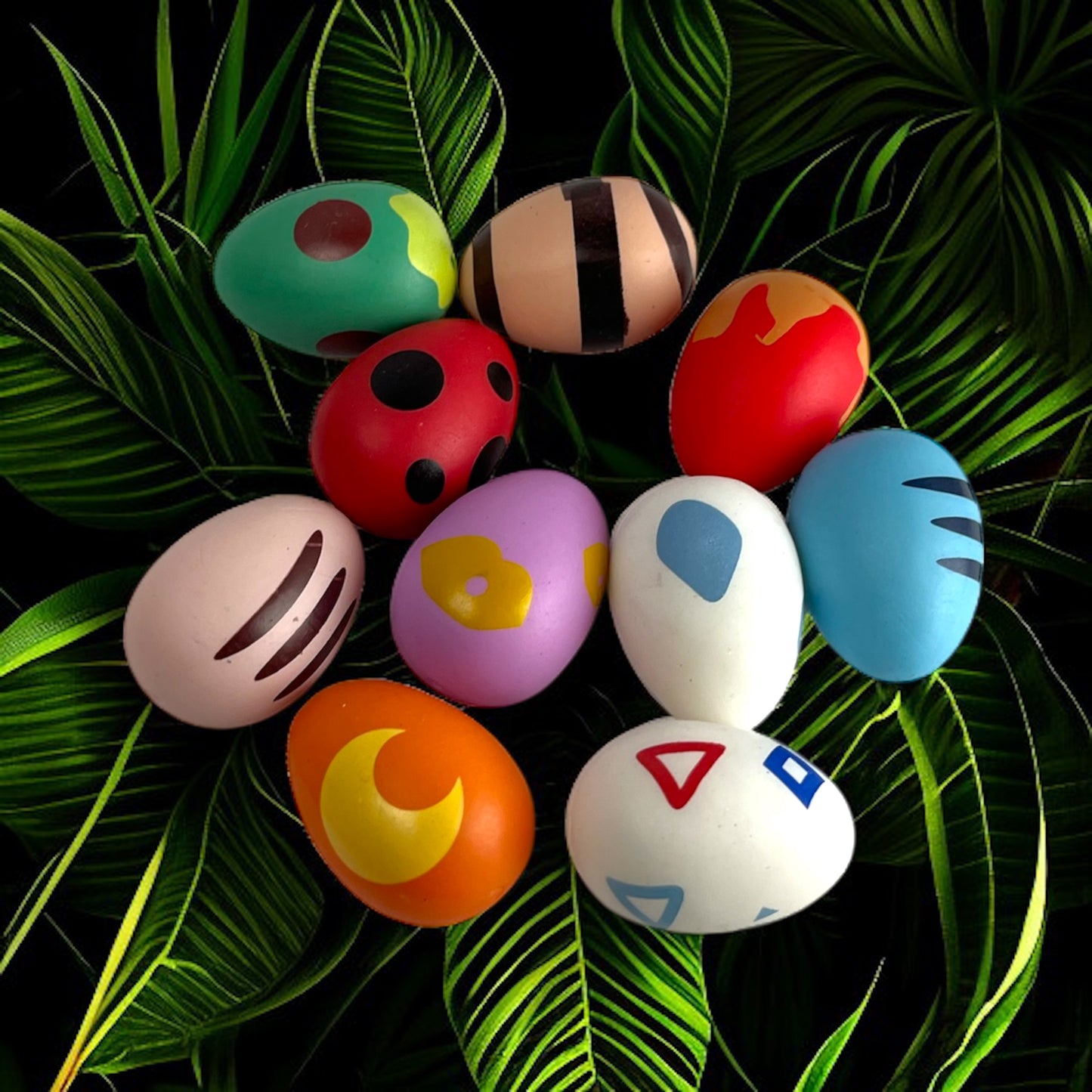 10 Colorful Anime Egg Set PVC - Miniature Baby Eggs