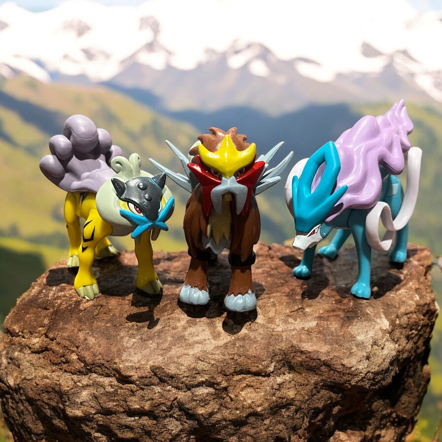 Legendary Dogs Figure Set - Pokemon Entei, Raikou, Suicune