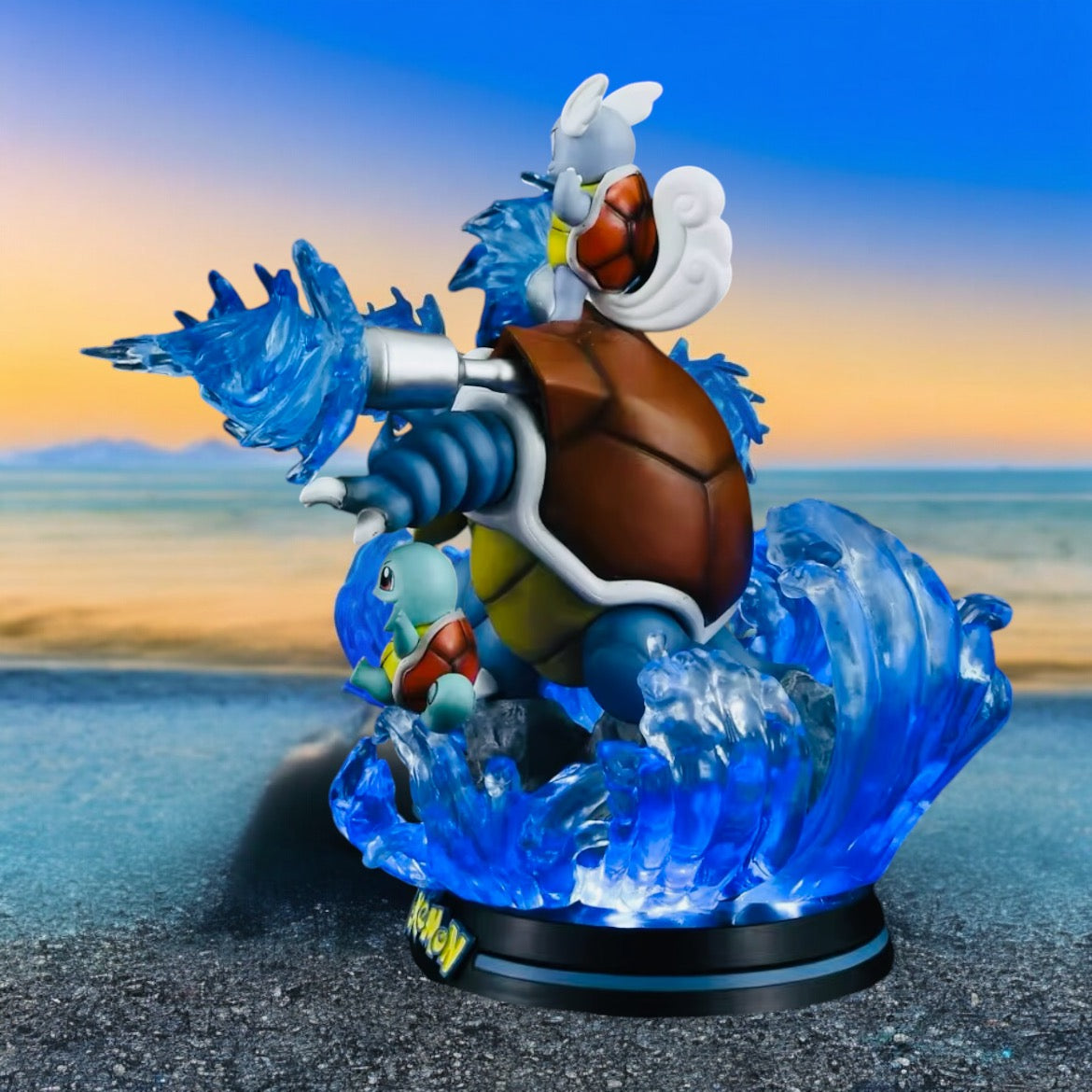 Pokémon Blastoise Evolution Line - Light Up Large Figurine Ultimate Display