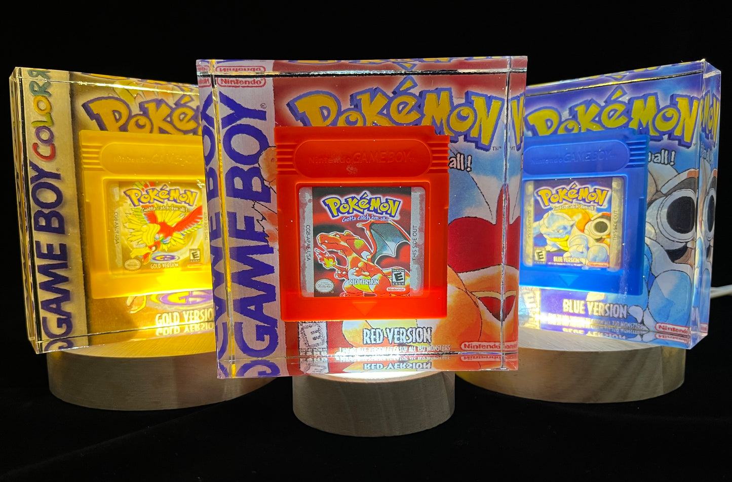 Pokémon Gameboy Color Display Nostalgia Handmade Piece - Red, Blue, or Gold