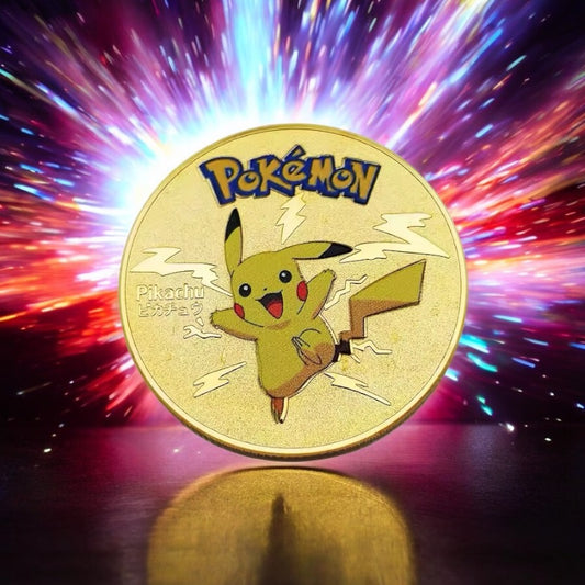 Pokemon Pikachu Collectible Coin - Gold Metal Medallion Token