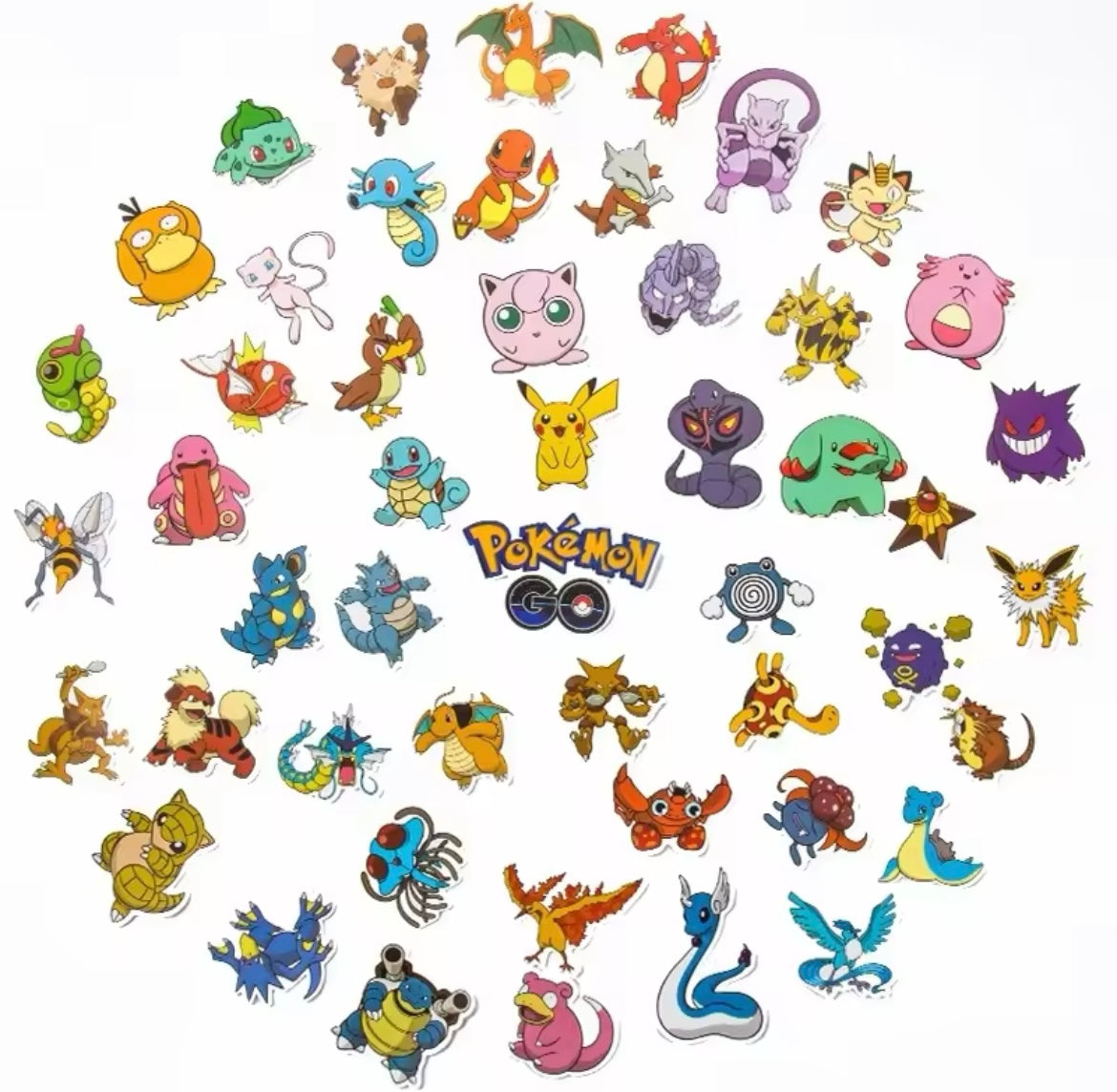 100 Pokemon Random Sticker Lot - Kanto 151 Region