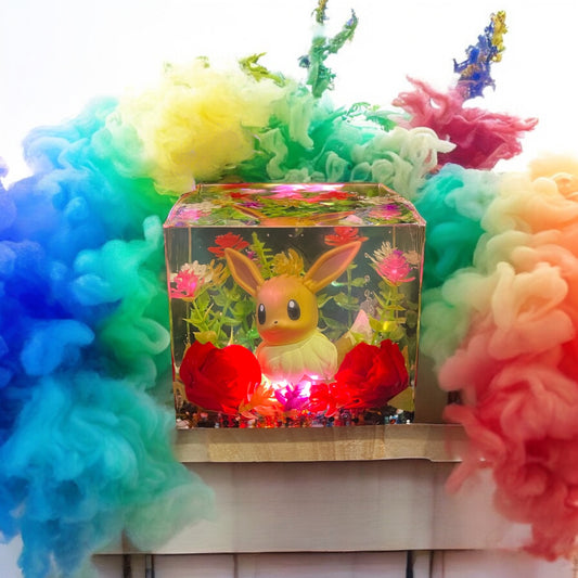 Choose your Eeveelution! Handmade Pokemon Resin Night Multi-Color Light - Gift Made in U.S. Home Art Decoration