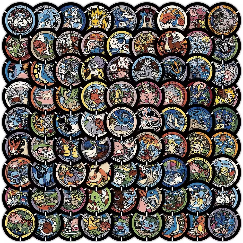 Pokemon Black Sticker Random Lot of 50pcs Eevee NEW