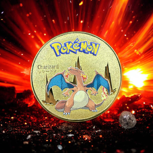 Pokemon Charizard Collectible Coin - Gold Metal Medallion