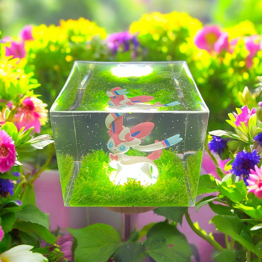 Custom Sylveon Light Cube - Pokemon Handmade Eeveelution Display Decoration