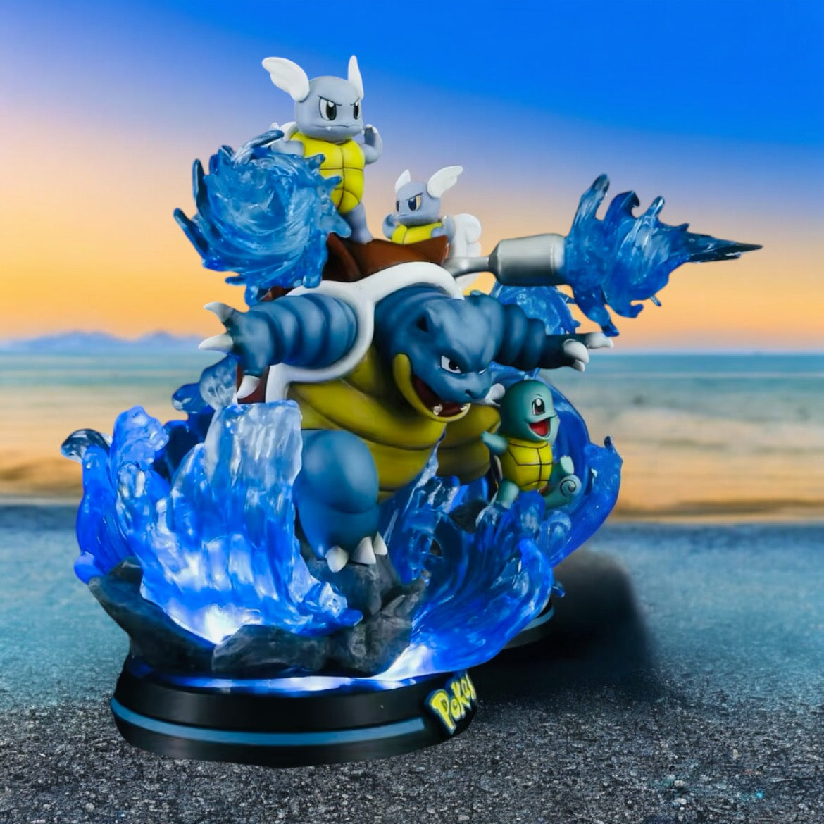 Pokémon Blastoise Evolution Line - Light Up Large Figurine Ultimate Display