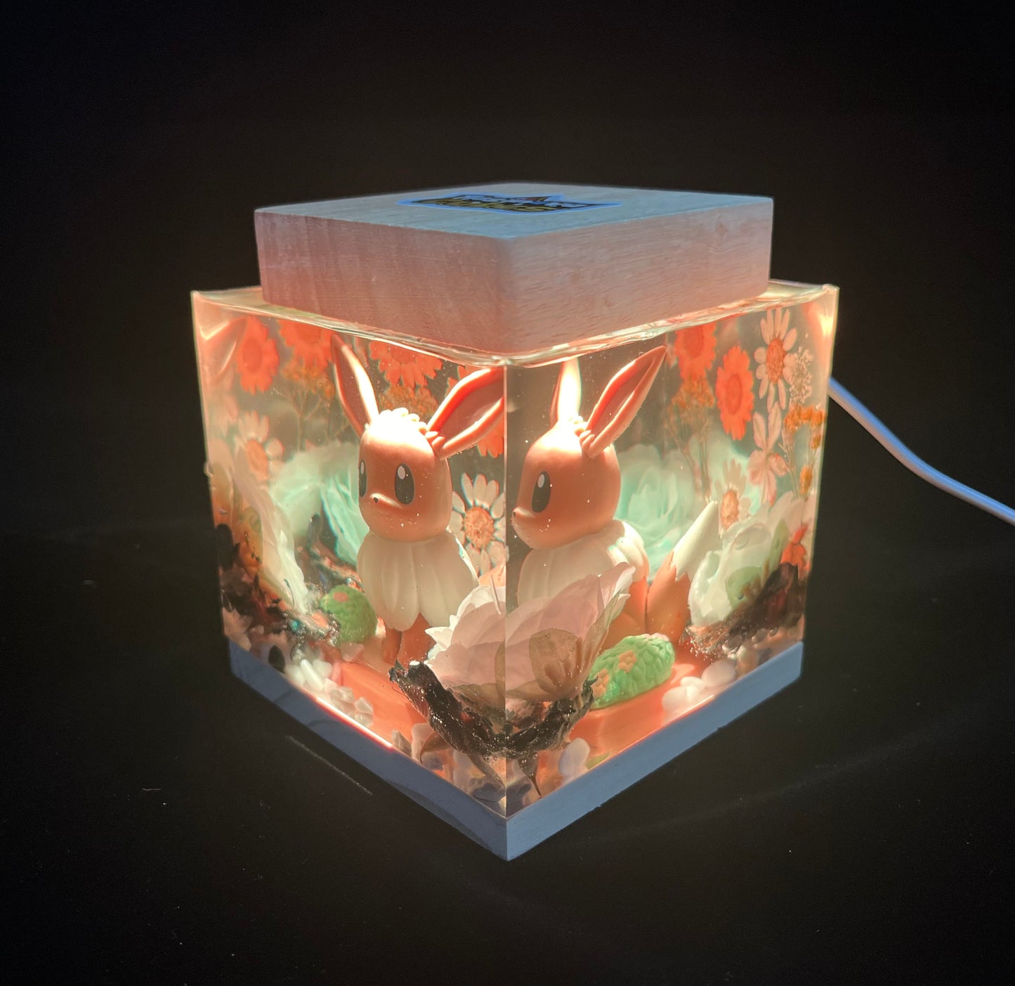 Choose your Eeveelution! Handmade Pokemon Resin Night Multi-Color Light - Gift Made in U.S. Home Art Decoration