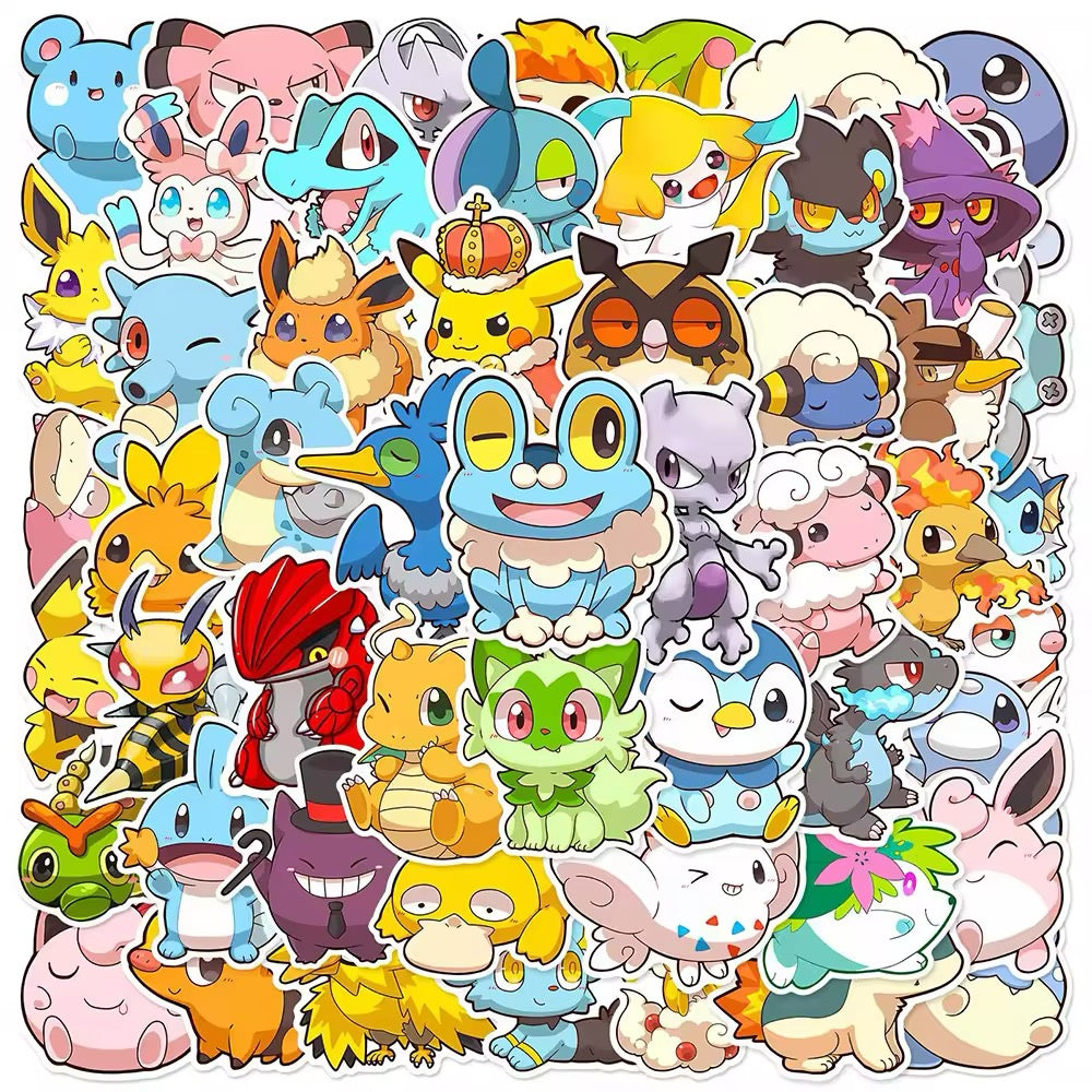 Pokemon Anime Cute Sticker Lot of 50pcs Pikachu NEW