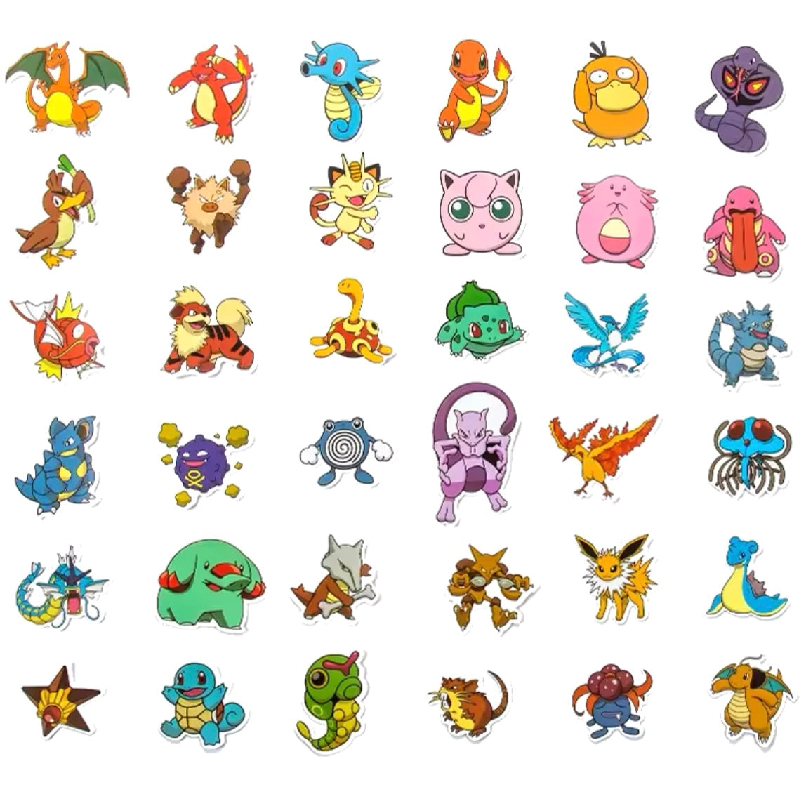 100 Pokemon Random Sticker Lot - Kanto 151 Region