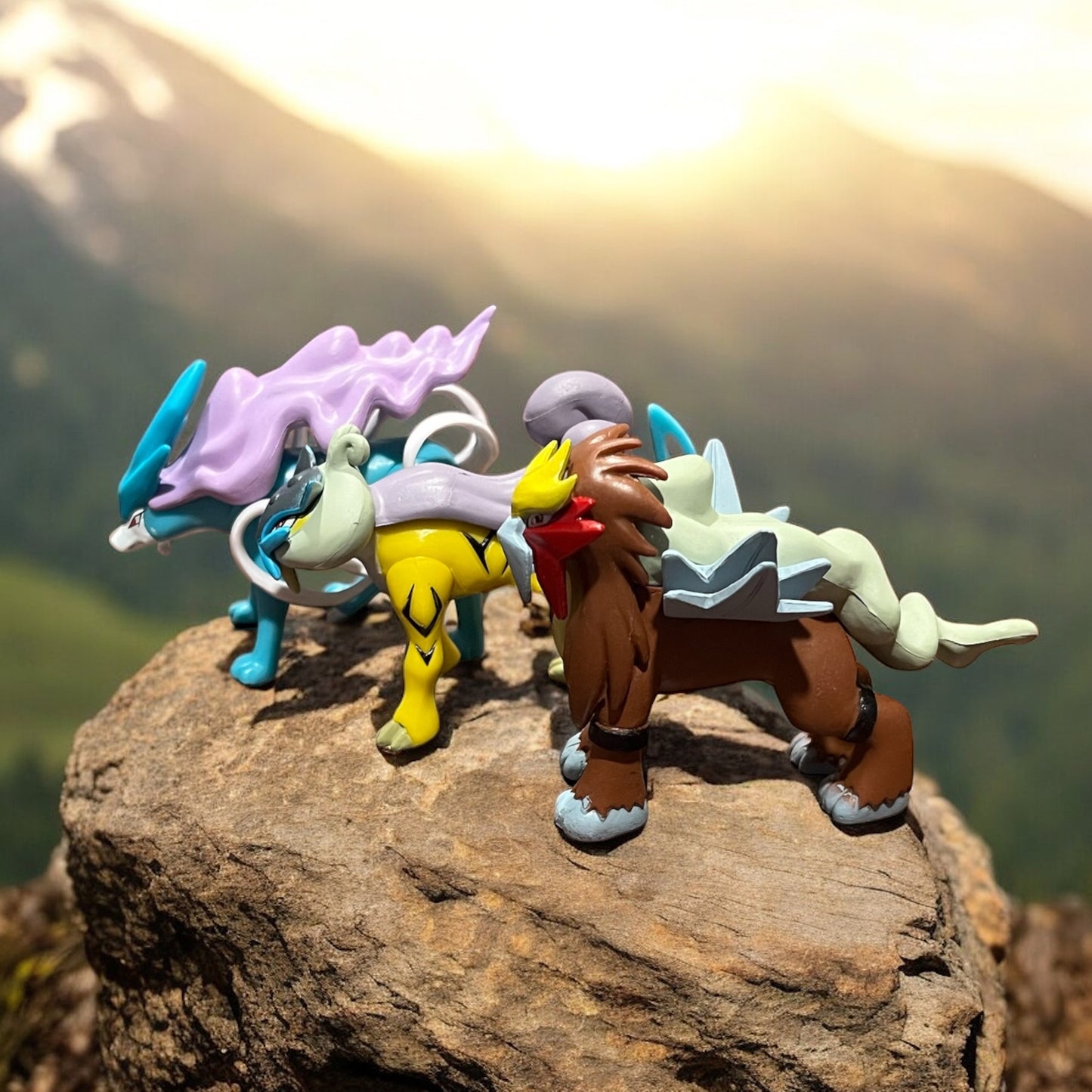 Legendary Dogs Figure Set - Pokemon Entei, Raikou, Suicune