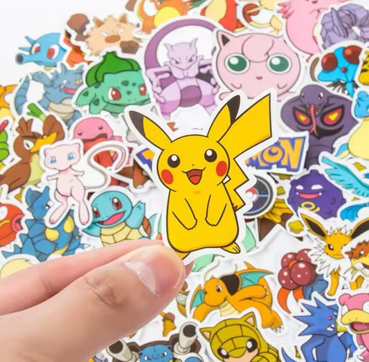 100 Pokemon Random Sticker Lot - Kanto 151 Region