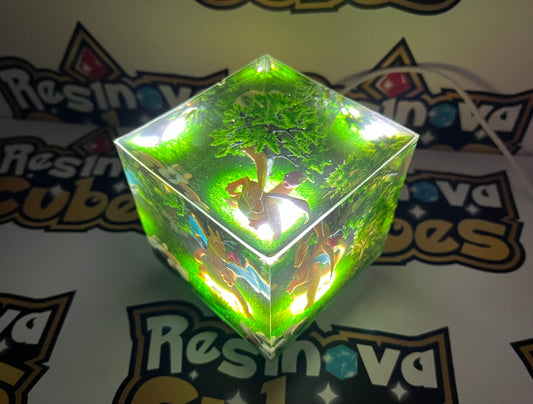 Custom Charizard Light Cube -Resin Epoxy Night Light, Handmade Gift Diorama, Home Decoration,Art Paperweight Decor Pokémon by Resinova Cubes
