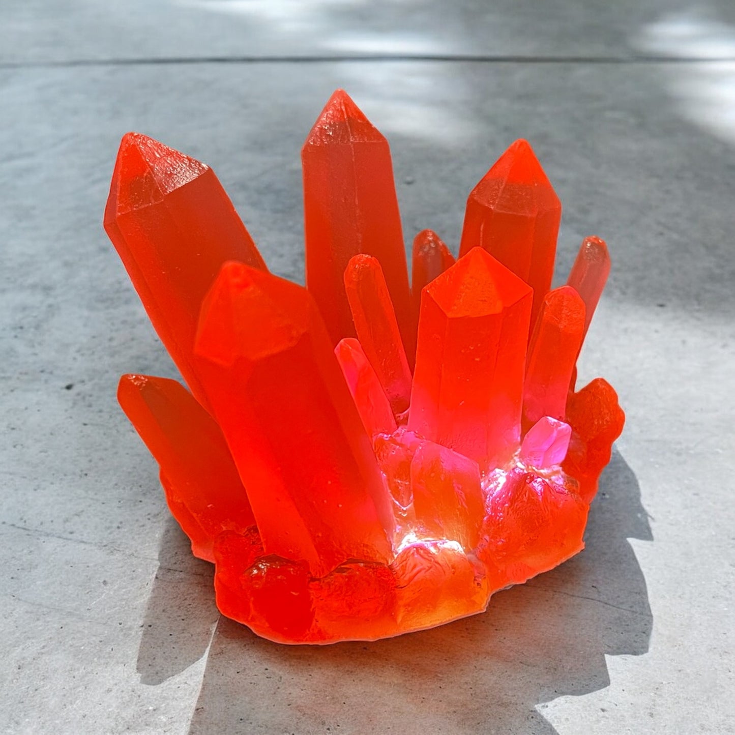 Kryptonite Crystal Resin Figurine Prop - Various Colors- with Bonus Light