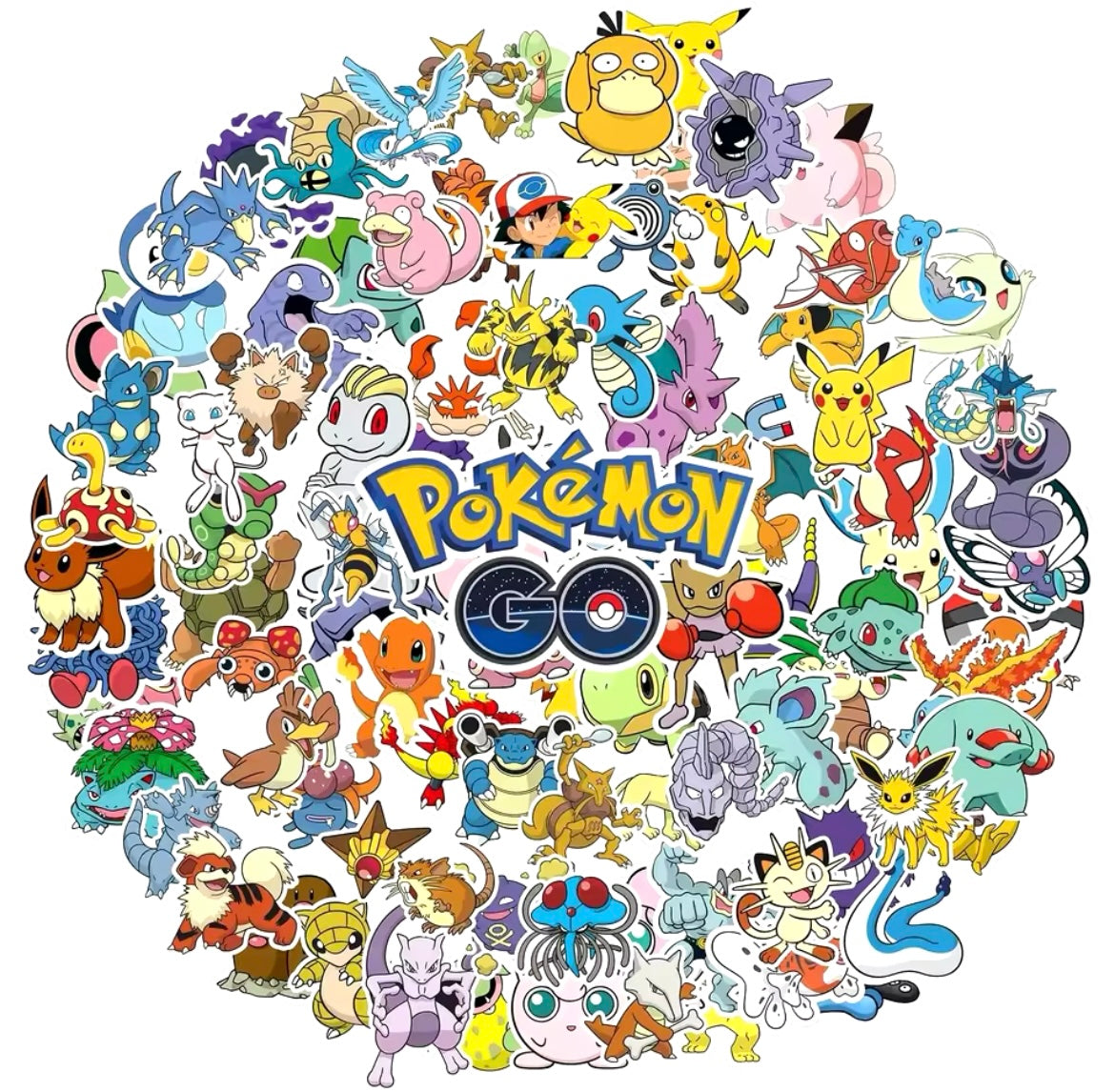 100 Pokemon Random Sticker Lot - Kanto 151 Region