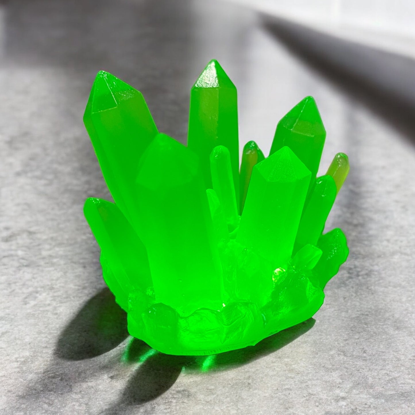 Kryptonite Crystal Resin Figurine Prop - Various Colors- with Bonus Light