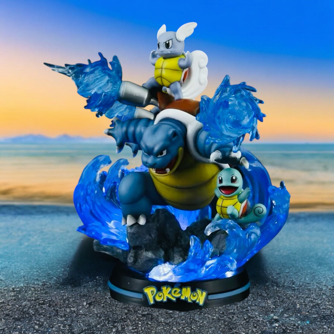 Pokémon Blastoise Evolution Line - Light Up Large Figurine Ultimate Display