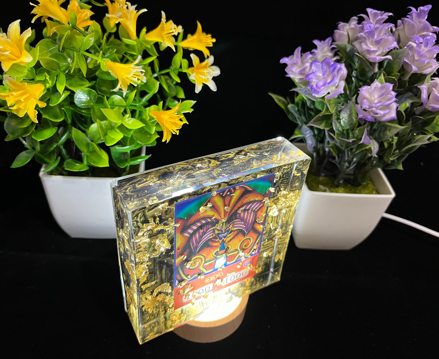 Custom Anime Card Slab for Yugioh! - Resin  Epoxy Night Light, Handmade Gift made in U.S., Home Decoration, Art Decor, Paperweight by Resinova Cubes