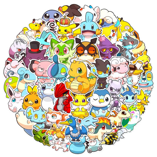 Pokemon Anime Cute Sticker Lot of 50pcs Pikachu NEW