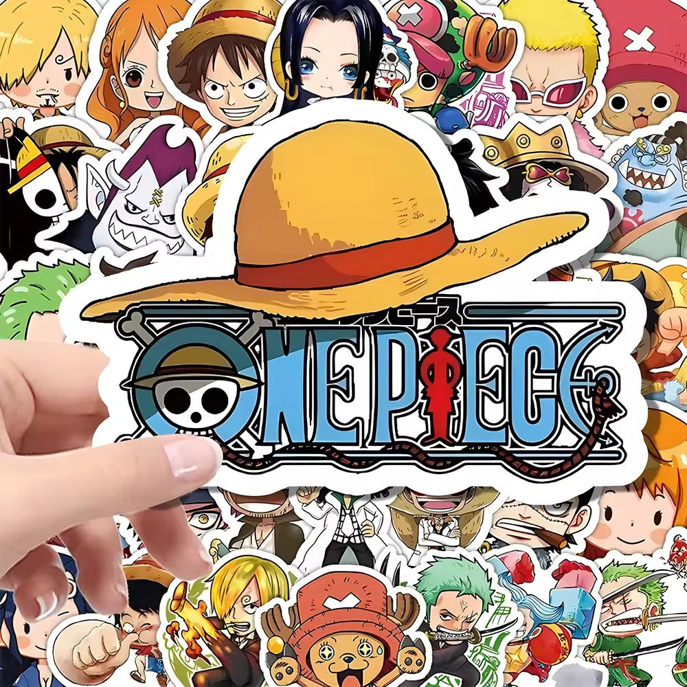 Random Sticker Lot - 50pcs - Anime Luffy OP - 2 inch Size
