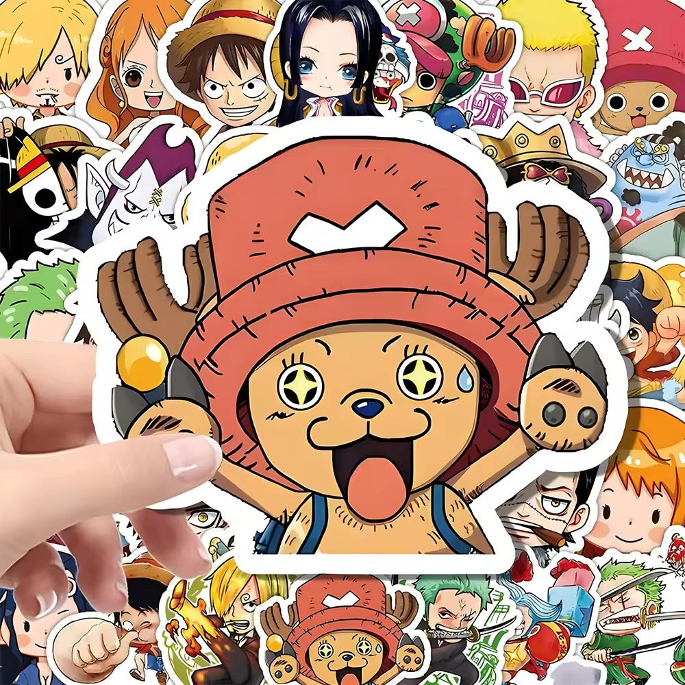 Random Sticker Lot - 50pcs - Anime Luffy OP - 2 inch Size