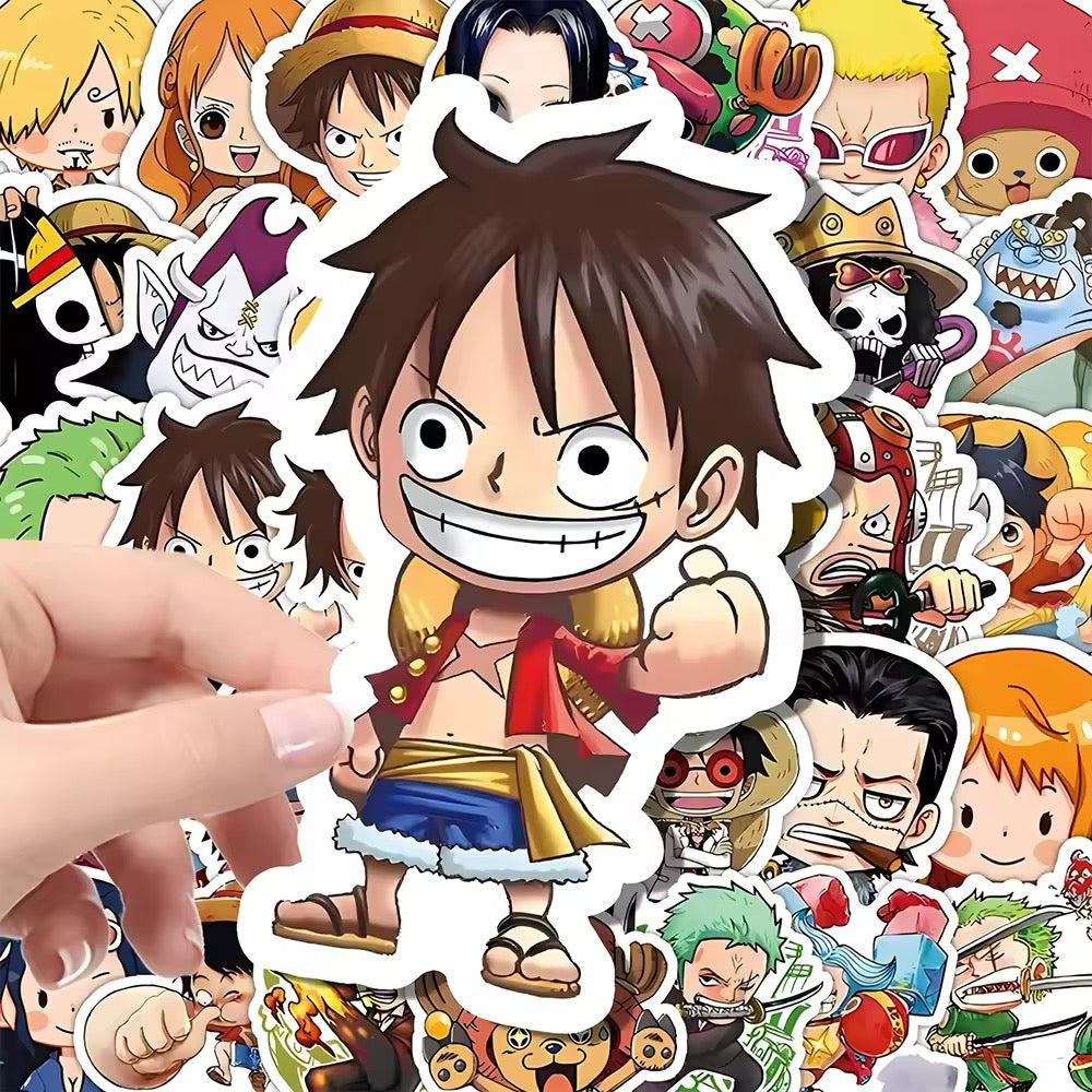 Random Sticker Lot - 50pcs - Anime Luffy OP - 2 inch Size