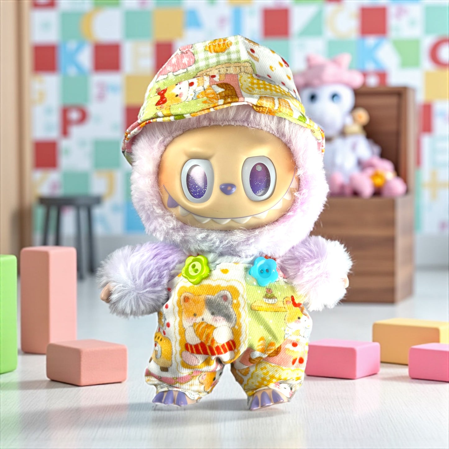 Fashion Clothing Outfit for Labubu Plush Dolls - Design 16cm (*Just Clothing)