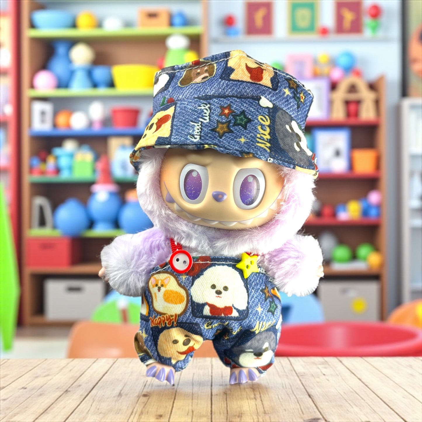 Fashion Clothing Outfit for Labubu Plush Dolls - Design 16cm (*Just Clothing)