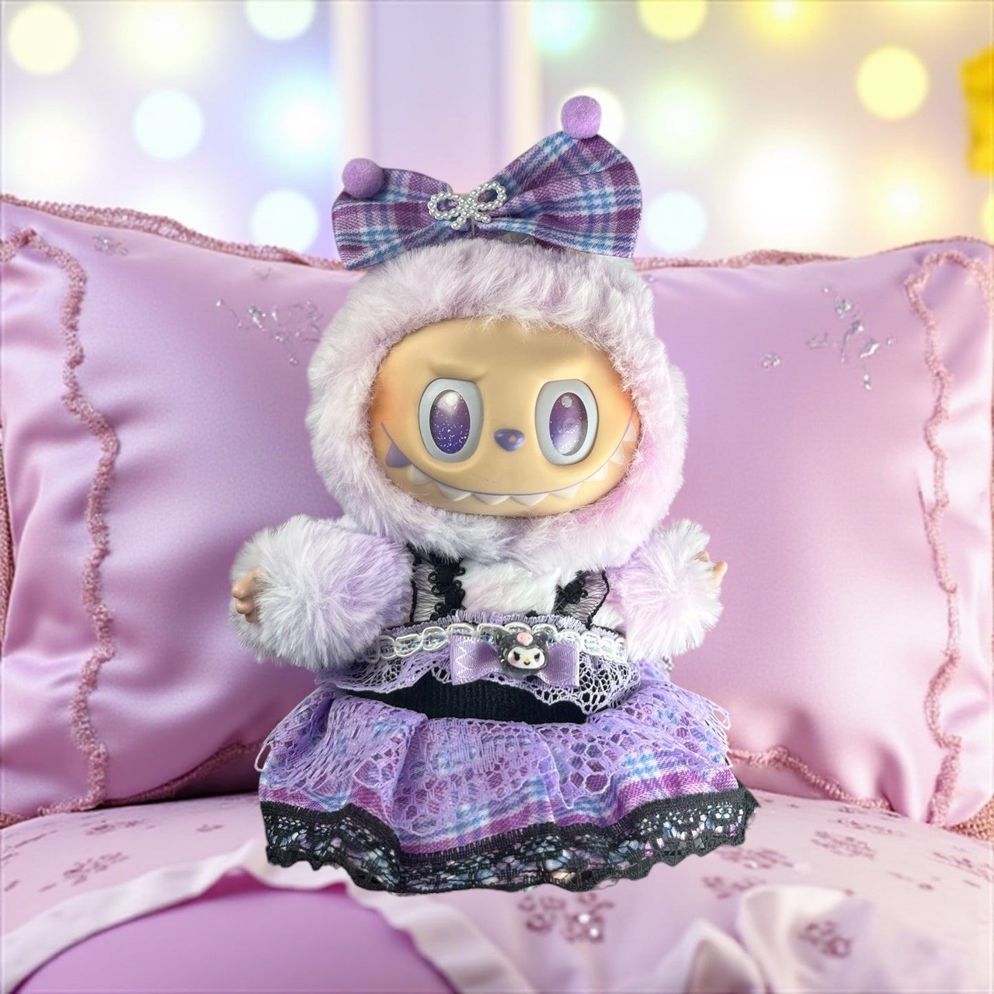 Fashion Clothing Outfit for Labubu Plush Dolls - Design 16cm (*Just Clothing)