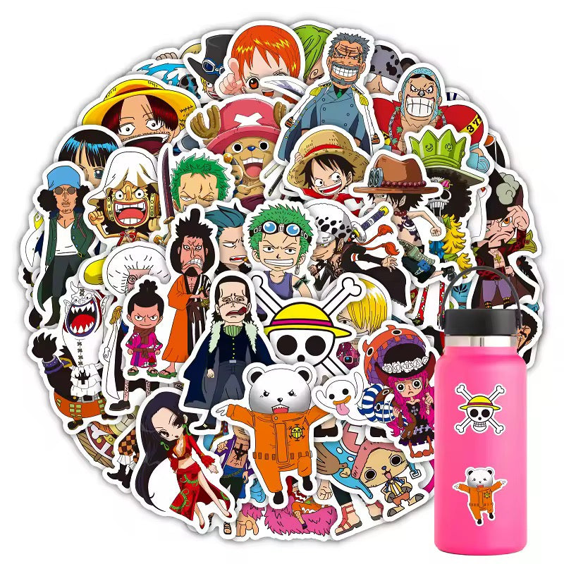 OP Japan Random Sticker Lot - 50pcs - Anime Luffy OP - 2 inch Size