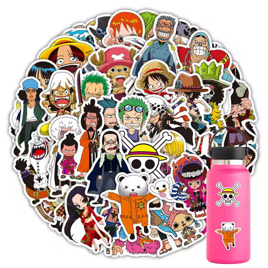 OP Japan Random Sticker Lot - 50pcs - Anime Luffy OP - 2 inch Size