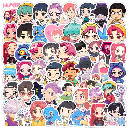 Kpop Demon Hunter Chibi Style Stickers 50pcs Random Lot Golden Era