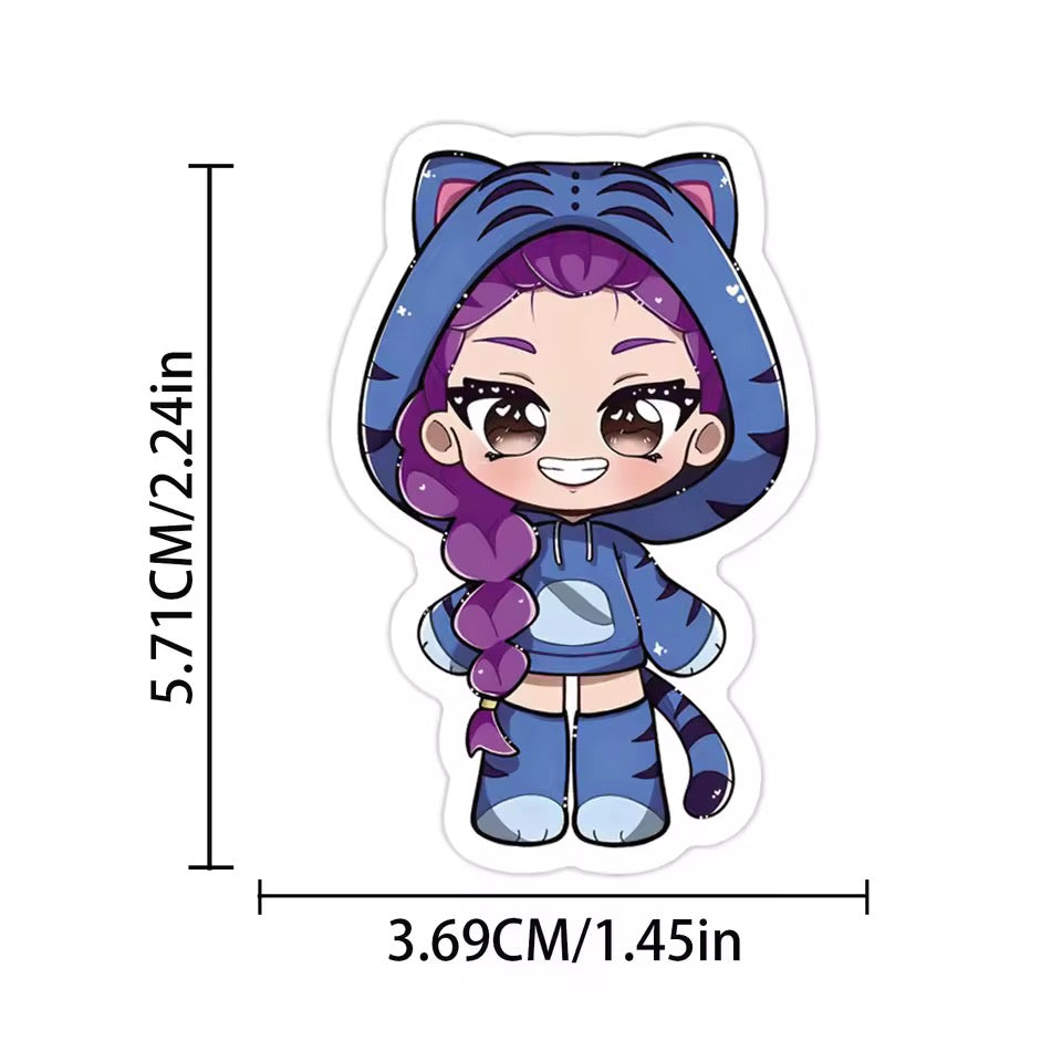 Kpop Demon Hunter Chibi Style Stickers 50pcs Random Lot Golden Era