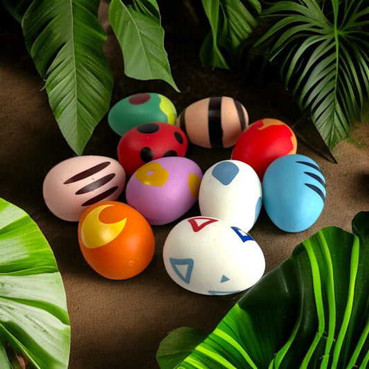 10 Colorful Anime Egg Set PVC - Miniature Baby Eggs