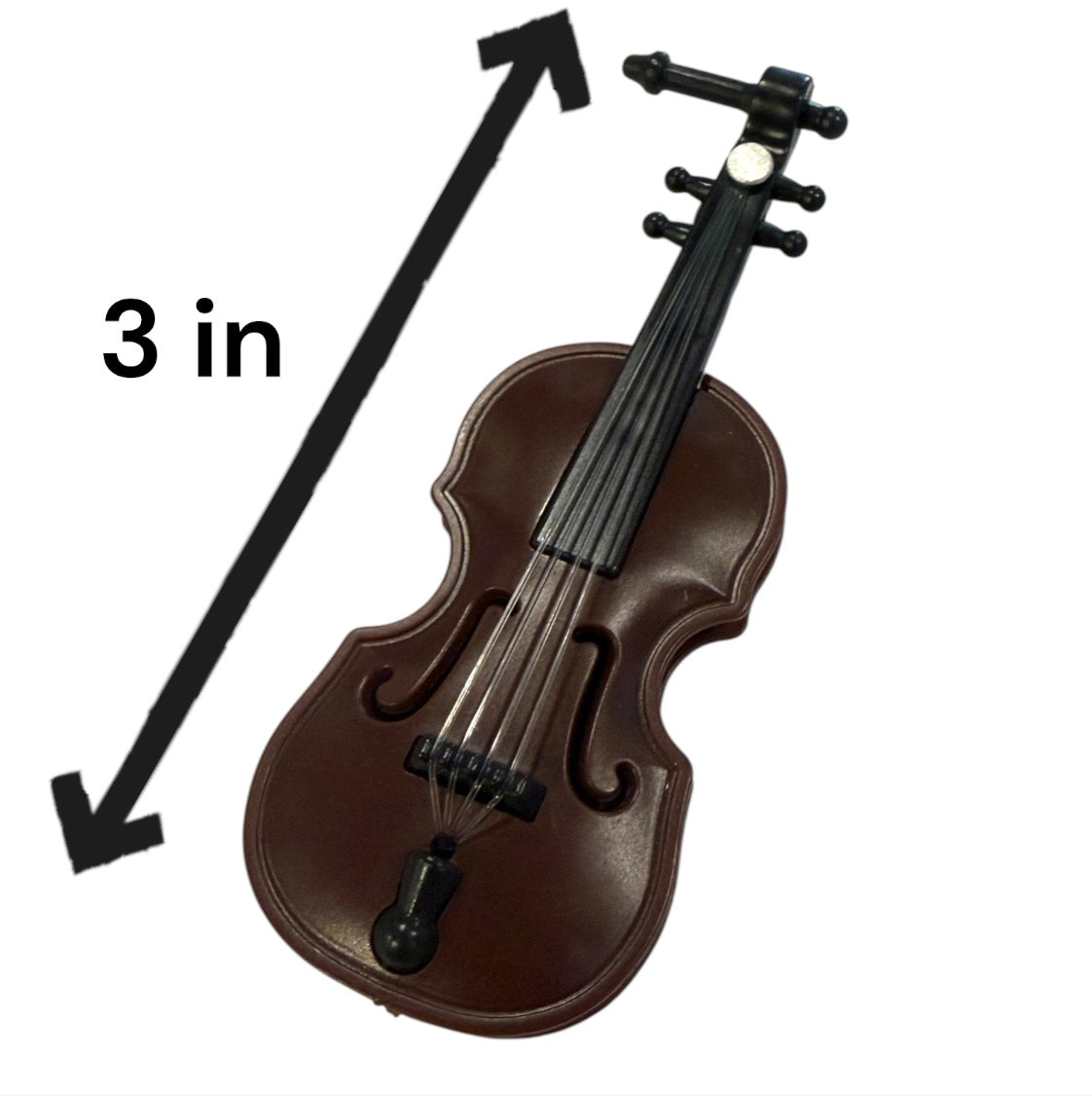 World's Smallest Violin Mini Replica Plastic With String 3in