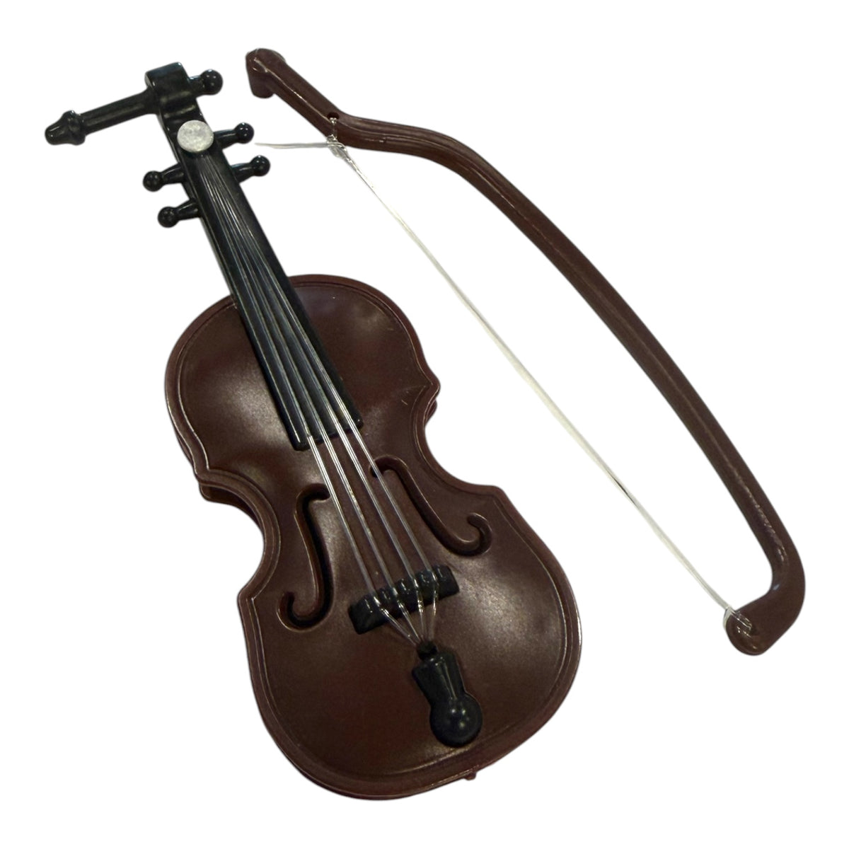 World's Smallest Violin Mini Replica Plastic With String 3in